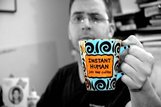 instant human coffee mug