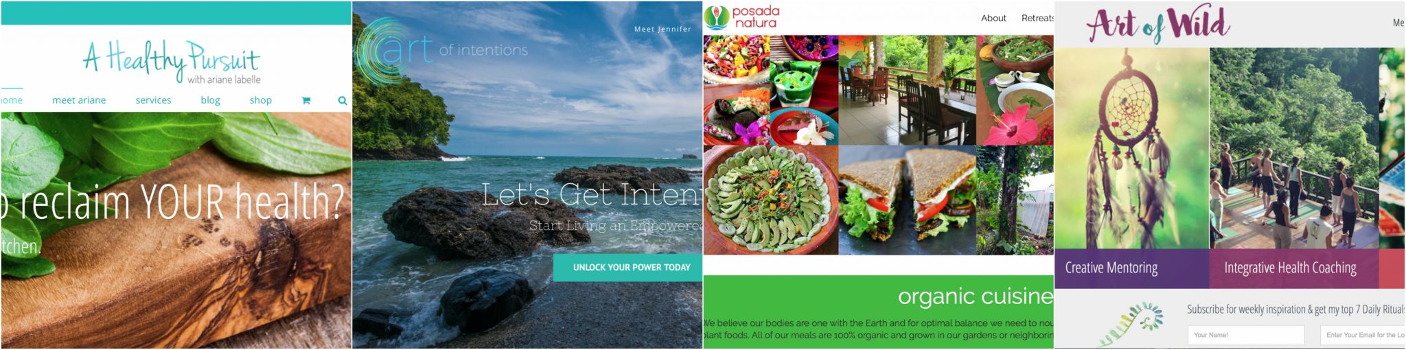 website design collage